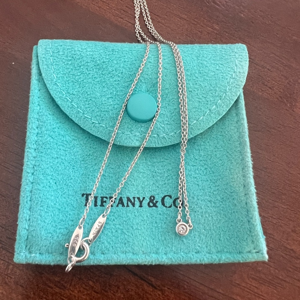 Tiffany & Co Diamonds by the Yard single pendant silver necklace